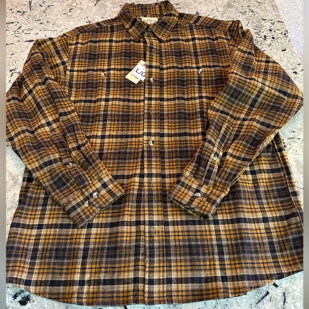 Redhead Brown Plaid Flannel